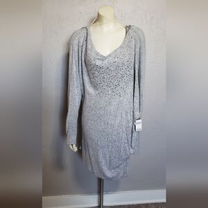 ASHLEY STEWART GLITTER GREY SWEATER